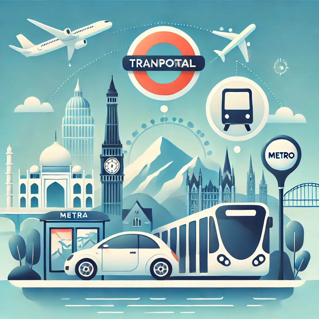 opções de transporte para viajantes internacionais